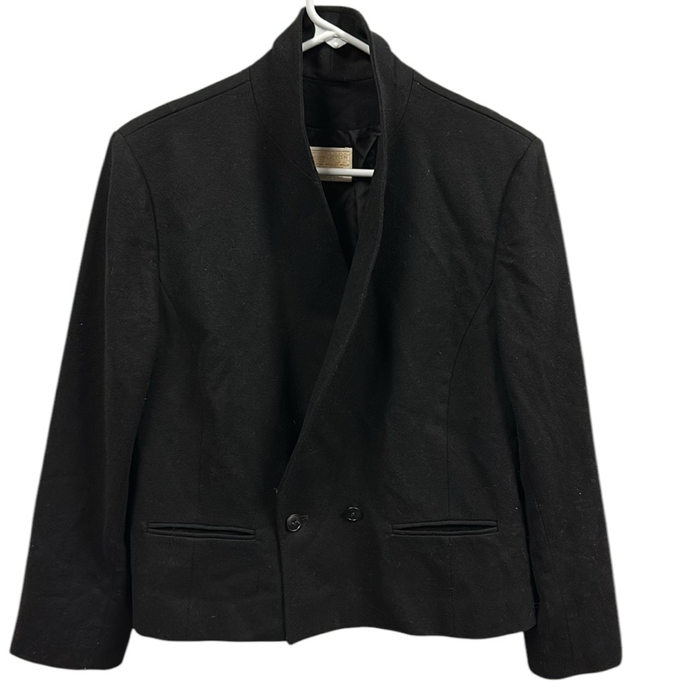 Virgin Wool Vintage Pendleton Black Blazer Jacket with Pockets USA Medium